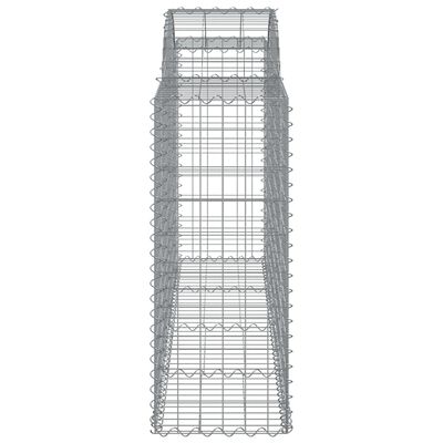 vidaXL Panier de gabions arqué 200x50x100/120 cm Fer galvanisé