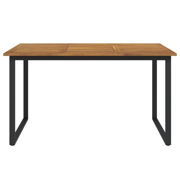 vidaXL Table de jardin et pieds en forme de U 140x80x75 cm bois acacia