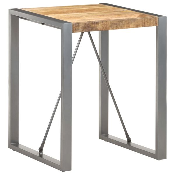 vidaXL Table &agrave; manger 60x60x75 cm Bois de manguier massif brut