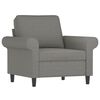 vidaXL Fauteuil avec repose-pied Gris fonc&eacute; 60 cm Tissu