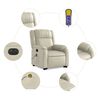 vidaXL Fauteuil inclinable de massage électrique crème similicuir