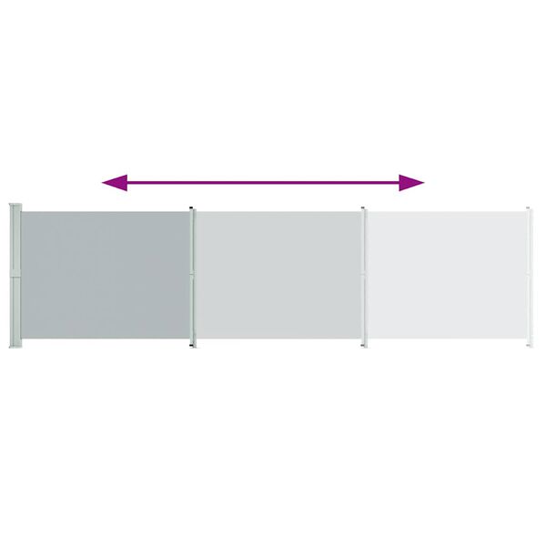 vidaXL Auvent lat&eacute;ral r&eacute;tractable de patio 600x160 cm gris