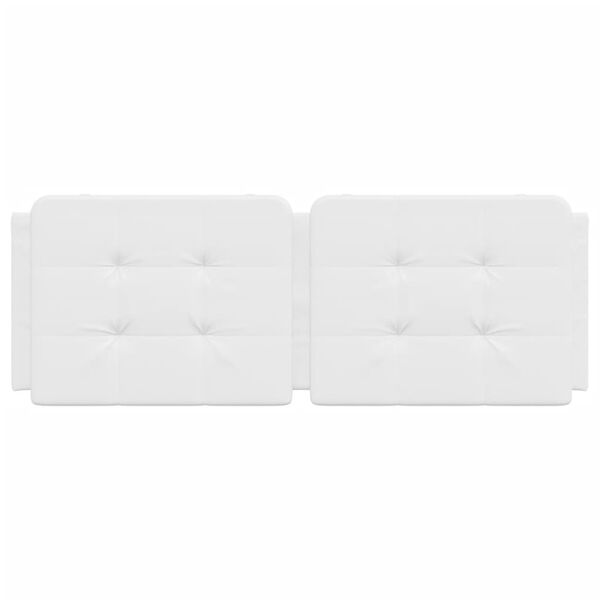 vidaXL Coussin de tête de lit Zadar blanc 137 cm similicuir