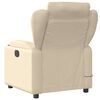 vidaXL Fauteuil inclinable de massage crème tissu