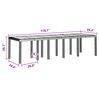 vidaXL Table de jardin pour repas Anthracite 300 x 100 x 73 cm