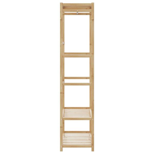 vidaXL Porte-vêtement avec étagères 80x40x175 cm bambou