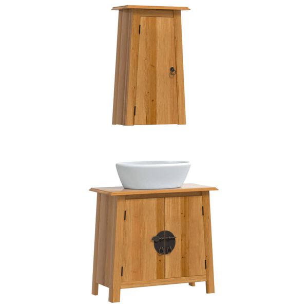 vidaXL Ensemble de meubles de salle de bain 2 pcs bois de pin massif