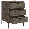 vidaXL Armoire de rangement de jardin et 3 tiroirs gris r&eacute;sine tress&eacute;e