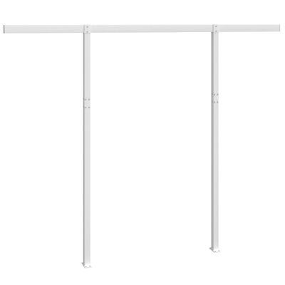 vidaXL Jeu de poteaux d'auvent blanc 300x245 cm fer