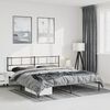 vidaXL Cadre de lit m&eacute;tal sans matelas avec t&ecirc;te de lit noir 183x213cm