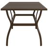 vidaXL Table de jardin Marron 140x80x72 cm Acier