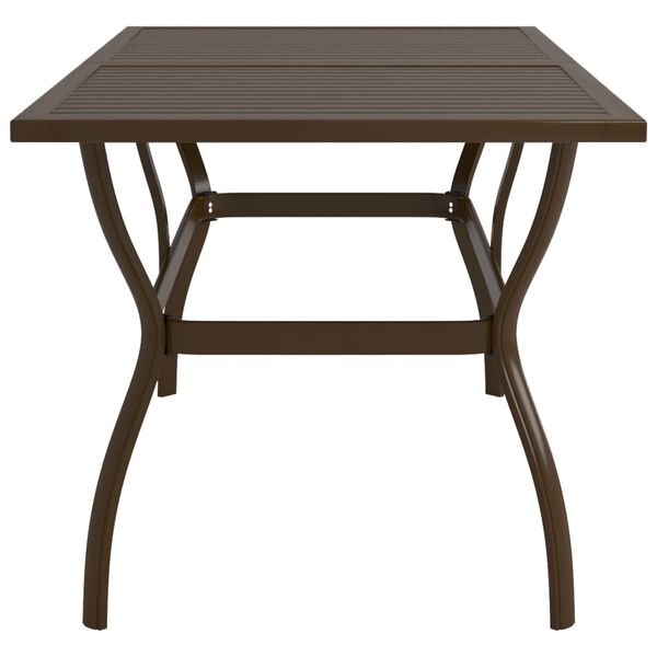 vidaXL Table de jardin Marron 140x80x72 cm Acier