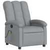 vidaXL Fauteuil inclinable de massage gris clair tissu