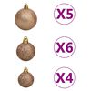 vidaXL Demi-arbre de Noël artificiel pré-éclairé et boules blanc 150cm