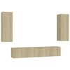 vidaXL Ensemble de meubles TV 4 pcs Ch&ecirc;ne sonoma Bois d'ing&eacute;nierie