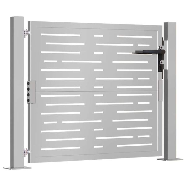 vidaXL Portail de jardin 100x100 cm en acier Corten, design carr&eacute;