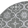 vidaXL Jupe de sapin de No&euml;l de luxe avec chaussette Gris 122 cm Tissu
