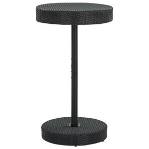 vidaXL Table de jardin Noir 60,5x106 cm R&eacute;sine tress&eacute;e