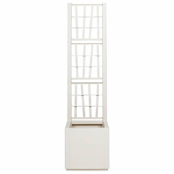 vidaXL Cache-pot de jardin Blanc 36 x 36 x 140 cm Polypropylène