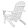 vidaXL Chaise de jardin bois blanc