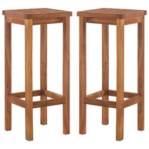 vidaXL Tabourets de bar lot de 2 bois d'acacia massif