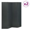 vidaXL Cloisons de s&eacute;paration 4 panneaux 2 pcs Anthracite 160x180 cm