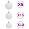 vidaXL Sapin de No&euml;l artificiel articul&eacute; 300 LED et boules 180 cm