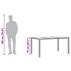 vidaXL Table de jardin avec dessus en verre marron r&eacute;sine tress&eacute;e