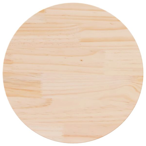 vidaXL Dessus de table &Oslash;50x2,5 cm Bois de pin massif