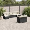 vidaXL Salon de jardin 9 pcs avec coussins noir r&eacute;sine tress&eacute;e
