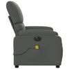 vidaXL Fauteuil inclinable de massage &eacute;lectrique gris fonc&eacute; tissu