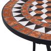 vidaXL Table de bistro mosa&iuml;que Marron 60 cm C&eacute;ramique