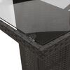 vidaXL Ensemble &agrave; manger de jardin 9pcs coussins noir r&eacute;sine tress&eacute;e