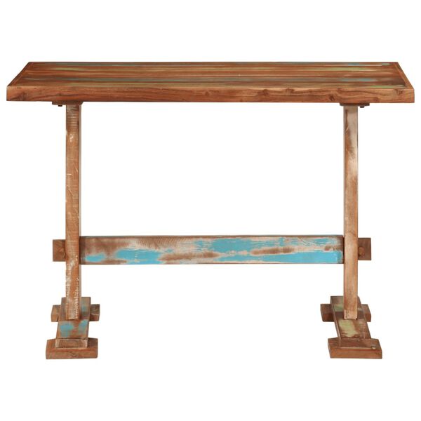 vidaXL Table &agrave; manger 110x55x78 cm bois massif de r&eacute;cup&eacute;ration