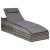 vidaXL Transat avec coussin R&eacute;sine tress&eacute;e Gris