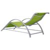 vidaXL Chaise longue textil&egrave;ne et aluminium vert