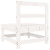 vidaXL Canap&eacute;s centraux de jardin 2 pcs blanc bois de pin massif