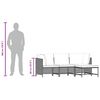 vidaXL Salon de jardin 4 pcs avec coussins R&eacute;sine tress&eacute;e Gris