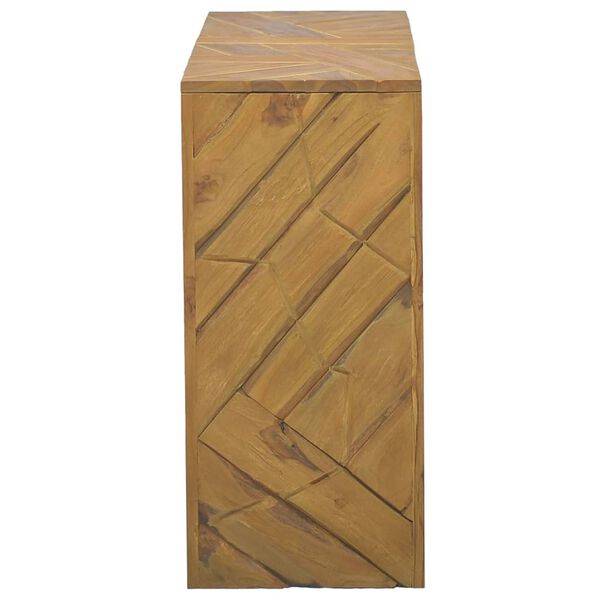 vidaXL Table console 110x35x75 cm bois de teck solide