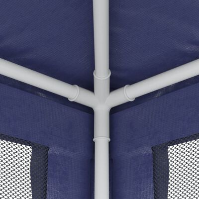 vidaXL Tente de fête avec 4 parois latérales en maille Bleu 2x2 m PEHD