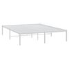 vidaXL Cadre de lit m&eacute;tal sans matelas blanc 150x200 cm
