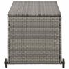 vidaXL Boîte de rangement de jardin gris clair 120x65x61 cm rotin