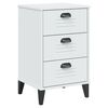 vidaXL Table de chevet VIKEN blanc bois d'ing&eacute;nierie