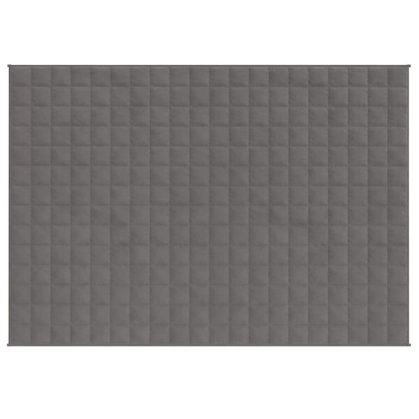 vidaXL Couverture lest&eacute;e Gris 150x200 cm 7 kg Tissu