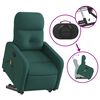 vidaXL Fauteuil inclinable de massage vert foncé tissu