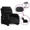 vidaXL Fauteuil inclinable de massage électrique noir similicuir