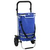 vidaXL Trolley de shopping Bleu 36.5 x 46.5 x 100.5 cm Tissu Oxford