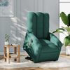 vidaXL Fauteuil inclinable de massage vert fonc&eacute; tissu