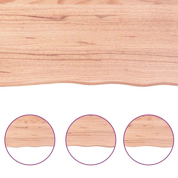 vidaXL &Eacute;tag&egrave;re murale marron clair bois ch&ecirc;ne massif trait&eacute;