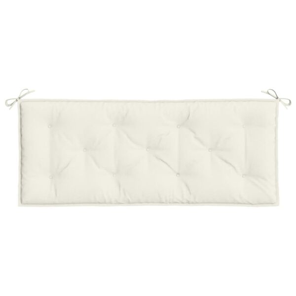 vidaXL Coussin de banc de jardin cr&egrave;me m&eacute;lang&eacute; 120x50x7 cm tissu